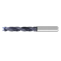 Solid drill bit VHM-EF-DIN 6537L-HA-IK-4FF-TIALN-T14 for non-ferrous metalsfor steelfor cast iron