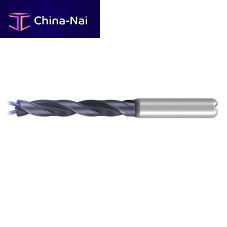 Solid drill bit VHM-EF-DIN 6537L-HA-IK-4FF-TIALN-T14 for non-ferrous metalsfor steelfor cast iron