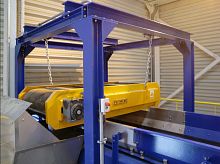 Belt separator magneticrubberfor non-ferrous metals