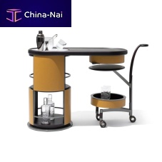 Contemporary mini bar cabinet HOSTwoodenwalnutMDF