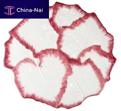 Flat plate COMPAGNIA CHEESE ceramicpatternedwhite
