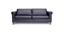 Traditional sofa AMADEOleatherwhite2-person
