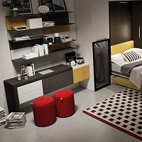 Contemporary pouf PILLfabricroundwith storage compartment