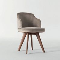 Contemporary dining chair AGORDOindoorleatheroak base