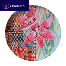 Flat plate JUICYroundmelaminefloral