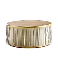Contemporary coffee table INDIANwalnutashlacquered metal base