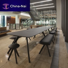 Contemporary bench VANTAGEwoodenfabricleather
