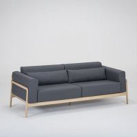 Contemporary sofa FAWNfabricleatheroak