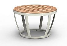 Contemporary coffee table APRICOTteakglassaluminum base